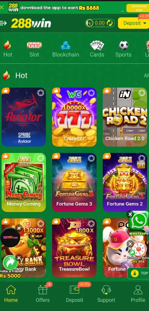 288 win Game real earning app