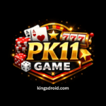 PK11 Game dark logo with casino icon