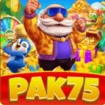Pak75 Game logo with casino icon on dark background