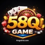 58Q Game casino logo on dark background