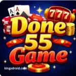 Done 55 Game logo with gaming controller icon on dark background