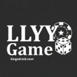 LLYY Game official logo featuring a glowing neon cyan and purple casino chip icon on a dark background.